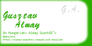 gusztav almay business card